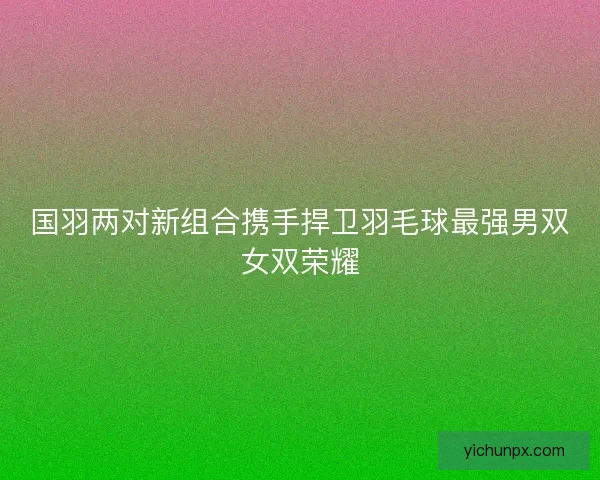 国羽两对新组合携手捍卫羽毛球最强男双女双荣耀 国羽两对新组合携手捍卫羽毛球最强男双女双荣耀