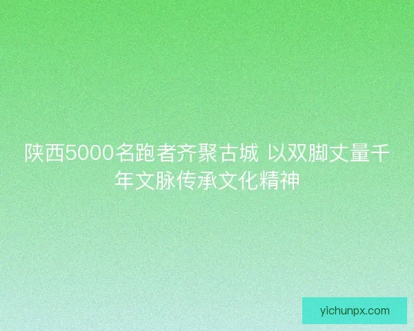 陕西5000名跑者齐聚古城 以双脚丈量千年文脉传承文化精神
